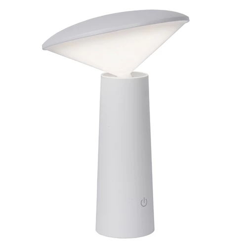 Lucide JIVE - Lampe de table Rechargeable Intérieur/Extérieur - Batterie/Piles - Ø 13,7 cm - LED Dim. - CCT - 1x3W 2800K/6500K - IP44 - Blanc - détail 2